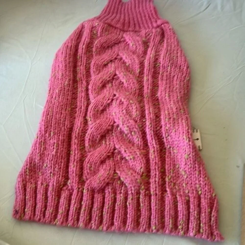 Kyeese Dog Sweater Pink Small dogs Sweater pet Coat Size Large - Picture 6 of 9